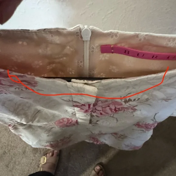 Buru X Megan Stokes Pink Floral Ruffle Sleeve Midi Maxi Dress Size Small - Picture 7 of 8